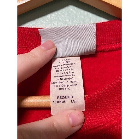 Vintage Blair Women's Red Christmas Winter‎ Bird Sweater large - Picture 6 of 7